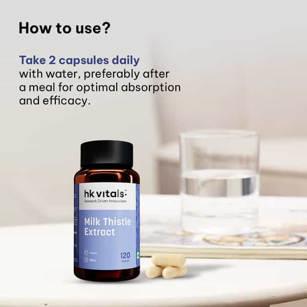 Hk Vitals Milk Thistle Extract (120 Capsules) | Liver Support Supplement