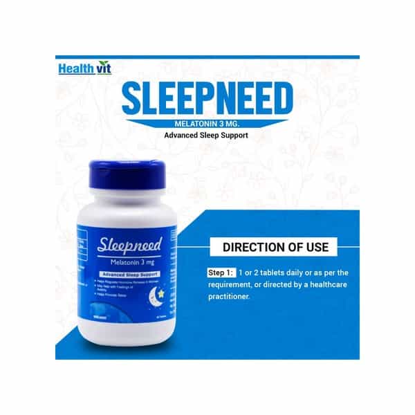 Healthvit Sleepneed Melatonin 10 Mg Advanced Sleep Support - 60 Tablets