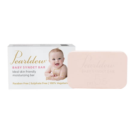 Pearldew Baby Syndet Bar 75 Gm | Aloe Vera | Vitamin E & Avocado Oil | Ph 5.5 (Pack Of 6)