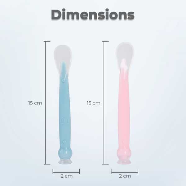 R For Rabbit Safe Feed Silicon Spoon Blue & Pink