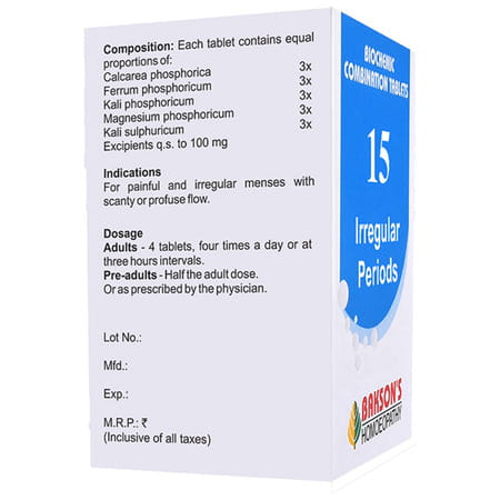 Baksons Homoeopathy Biocombination 15 Tablet 250 No's