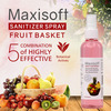 Maxisoft Fruit Basket Sanitizer Spray | Aloe Vera Neem & Vitamin E (120 Ml Pack Of 12)