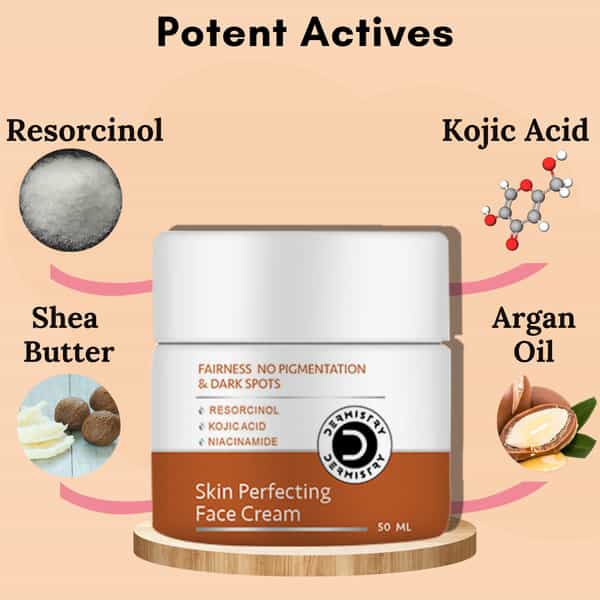 Dermistry Pigmentation Dark Spots Tan Removal Whitening Lightening Fairness Kojic Acid Face Cream 