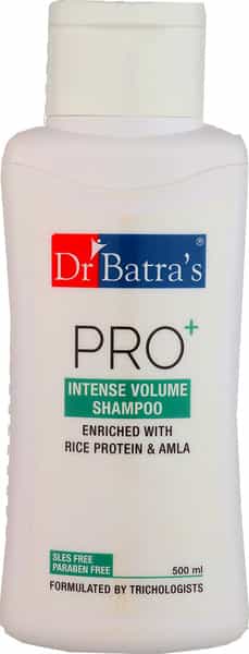 Dr Batra's Pro+ Intense Volume Shampoo Enriched With Rice Protein & Amla - 500 Ml