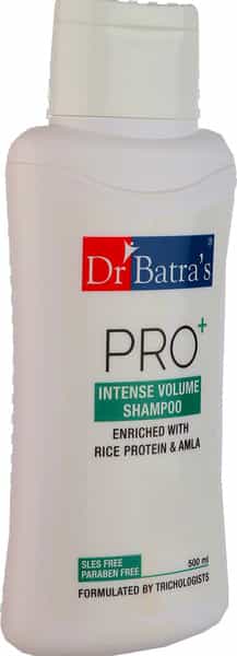 Dr Batra's Pro+ Intense Volume Shampoo Enriched With Rice Protein & Amla - 500 Ml