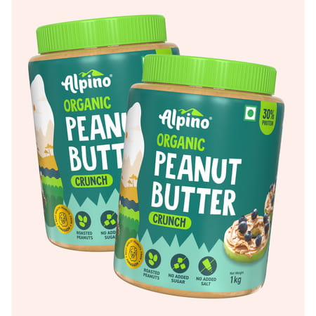 Alpino Organic Natural Peanut Butter Crunch 1kg