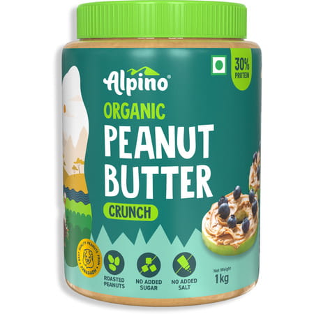 Alpino Organic Natural Peanut Butter Crunch 1kg