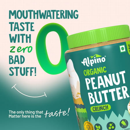 Alpino Organic Natural Peanut Butter Crunch 1kg