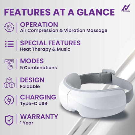 Nexlev Air Compression Eye Massager Em-02