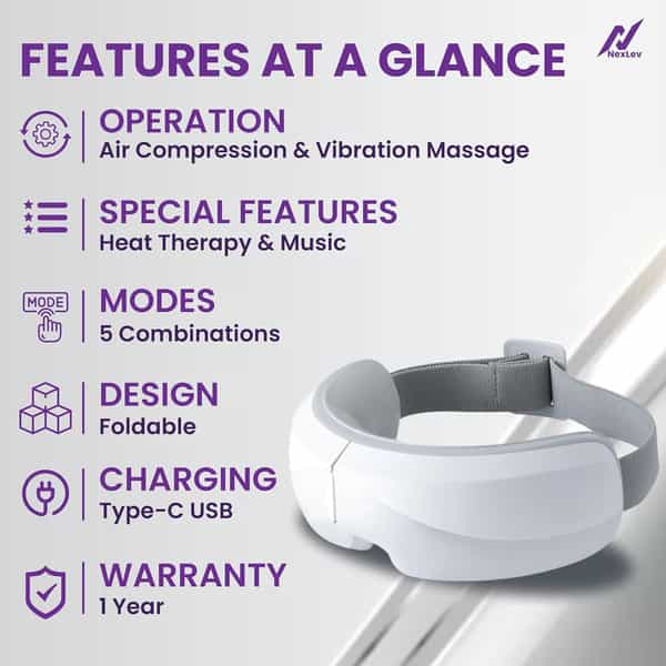 Nexlev Air Compression Eye Massager Em-02