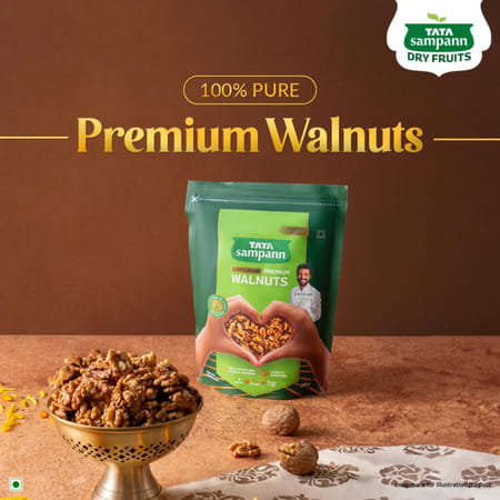 Tata Sampann Premium Walnut Kernels/Dried Akhrot| 200g