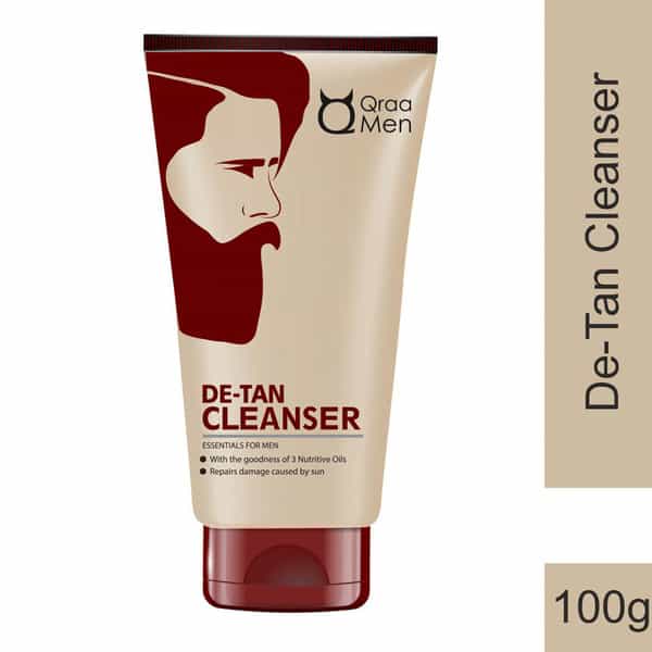 Qraa Men De-Tan Kit For Instant Tan Removal For Men Pack Of De-Tan Scrub/Pack/Cleanser - 320 G