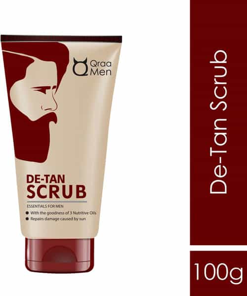Qraa Men De-Tan Kit For Instant Tan Removal For Men Pack Of De-Tan Scrub/Pack/Cleanser - 320 G