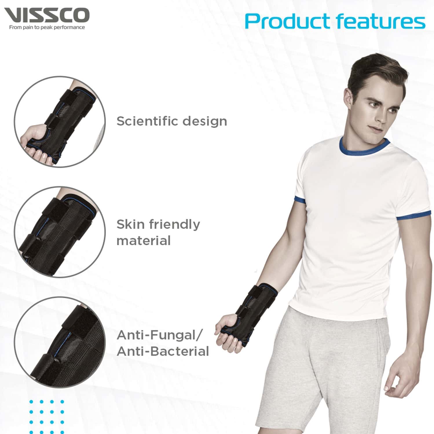 Buy VISSCO FOREARM SUPPORT SHORTPROVIDES SUPPORT TO THE WRIST COLLE