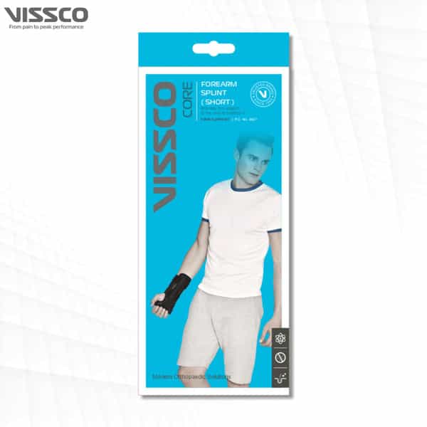 Vissco Forearm Support - Short|Provides Support To The Wrist Colle's Fracture &Wrist Sprain(Black)