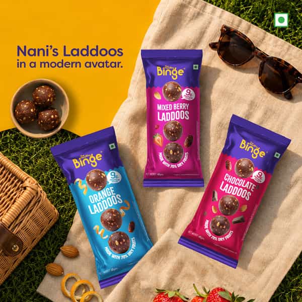 The Healthy Binge Assorted Protein Date Laddoos | Chocolate | Mixed Berry & Orange | 3 X 120G