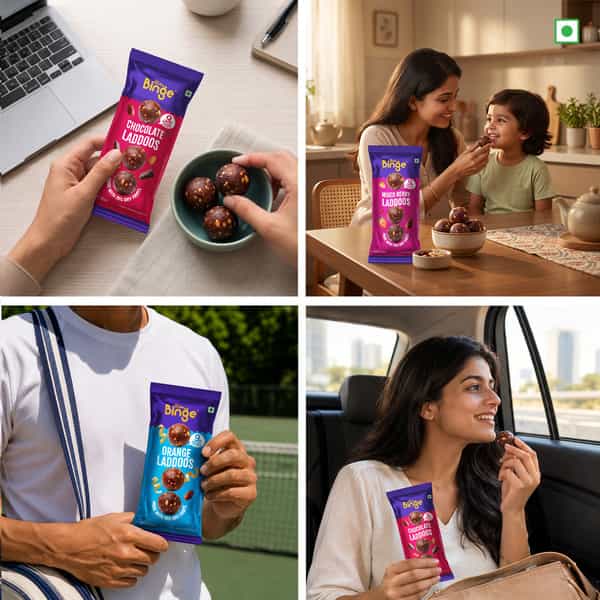 The Healthy Binge Assorted Protein Date Laddoos | Chocolate | Mixed Berry & Orange | 3 X 120G