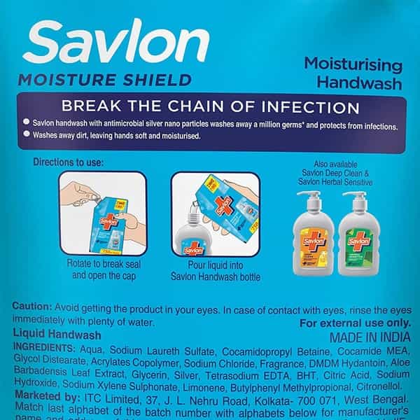Savlon Moisture Shield Handwash Refill Of 750 Ml