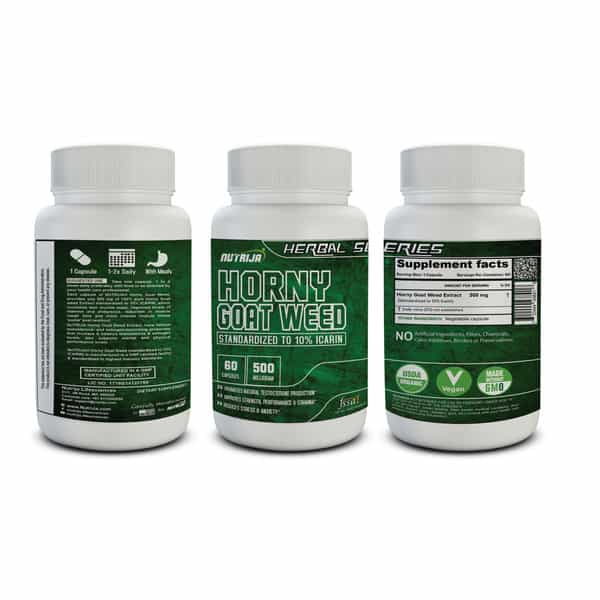 Nutrija Horny Goat Weed Extract 500Mg - 60 Capsules