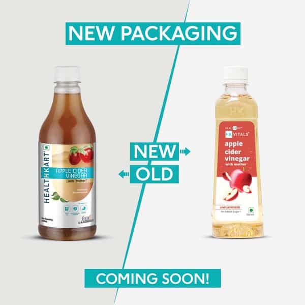 Hk Vitals Apple Cider Vinegar With Mother (Unflavored | 500Ml)
