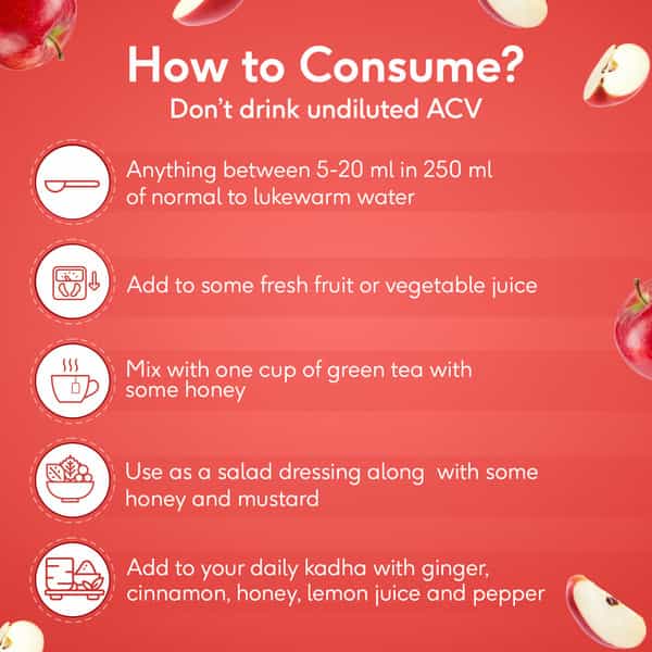Hk Vitals Apple Cider Vinegar With Mother (Unflavored | 500Ml)