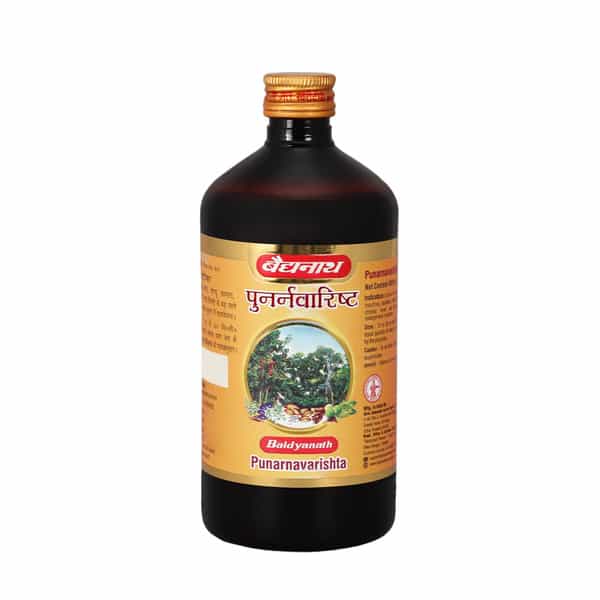 Baidyanath Punarnavarishta - Useful In Anemia | Inflamation & Liver Disorder) Bottle Of 450Ml