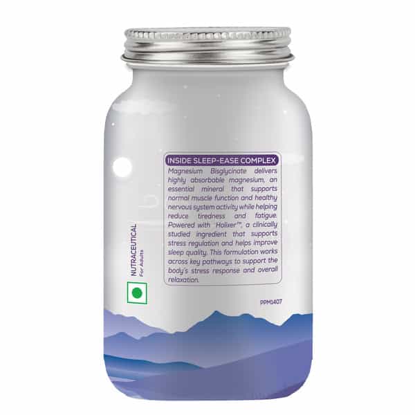Truebasics Magnesium Glycinate Sleep-Ease Complex| 60 Tablets | 300Mg Elemental Magnesium
