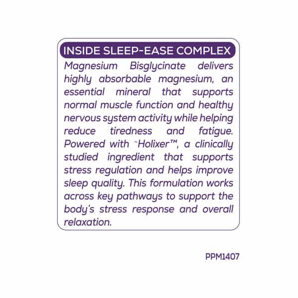 Truebasics Magnesium Glycinate Sleep-Ease Complex| 60 Tablets | 300Mg Elemental Magnesium