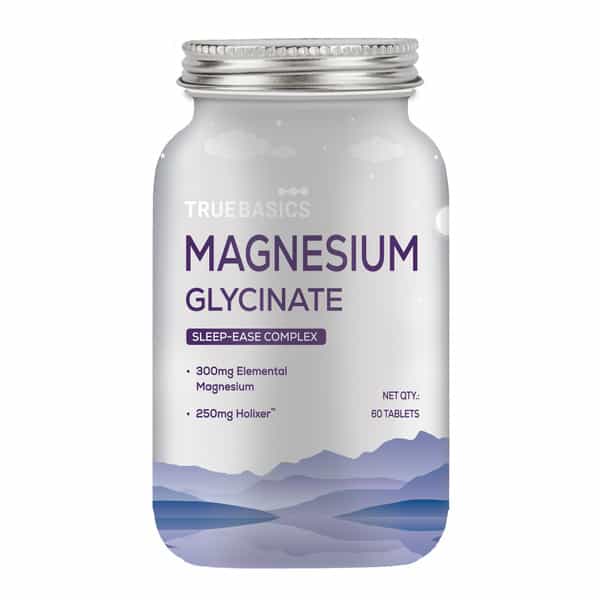Truebasics Magnesium Glycinate Sleep-Ease Complex| 60 Tablets | 300Mg Elemental Magnesium