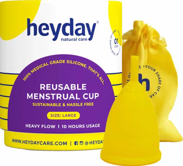 Heyday Reusable Large Menstrual Cup (1 Cup | Heavy Flow)