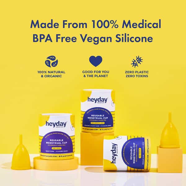 Heyday Reusable Large Menstrual Cup (1 Cup | Heavy Flow)