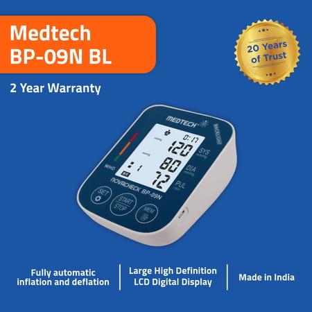 Medtech Blood Pressure Monitor Bp09n With Backlight