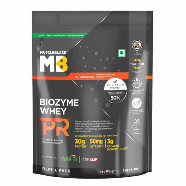 Muscleblaze Biozyme Whey Protein Pr With 30G Protein | Molten Chocolate Cake (2Kg Refill Pack)
