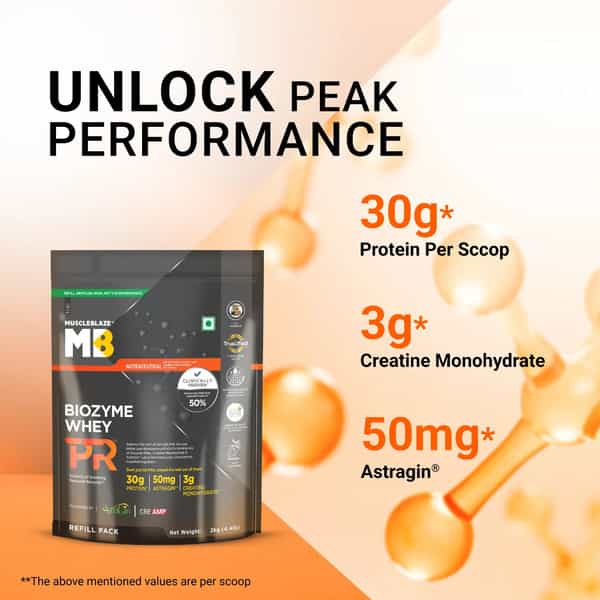 Muscleblaze Biozyme Whey Protein Pr With 30G Protein | Molten Chocolate Cake (2Kg Refill Pack)
