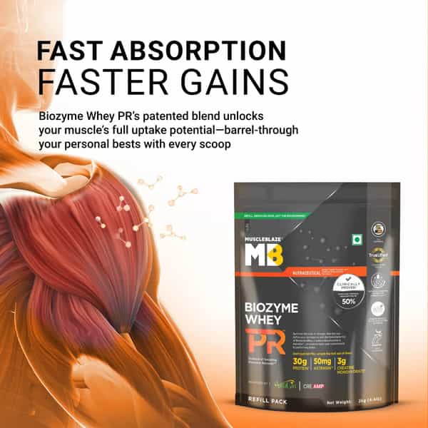 Muscleblaze Biozyme Whey Protein Pr With 30G Protein | Molten Chocolate Cake (2Kg Refill Pack)