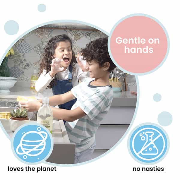 Koparo Dishwashing Liquid With Lime And Basil Plant Based | Germ Protection Baby & Pet Safe 500Mlx3