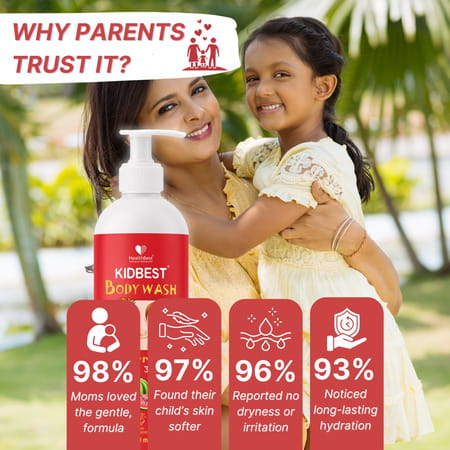 Healthbest Kidbest Bodywash For Kids|Anti-Bacterial|Tear Paraben Sls Free|Watermelon Flavor|500ml