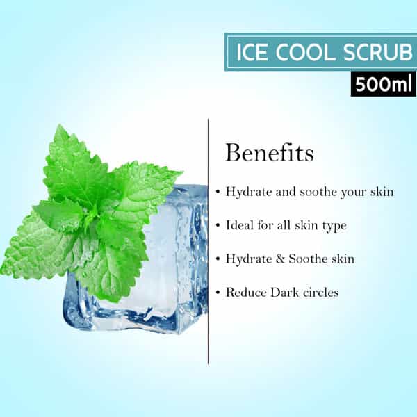 Pink Root Ice Cool Facial Scrub Tan Removal Scrub 500Ml
