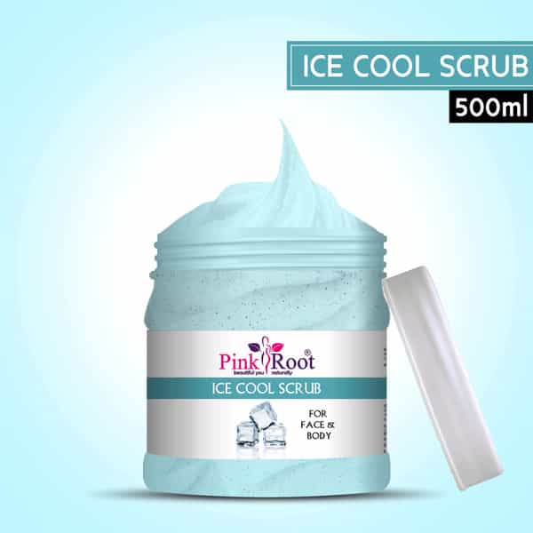 Pink Root Ice Cool Facial Scrub Tan Removal Scrub 500Ml