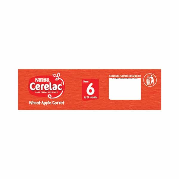 Nestle Cerelac Baby Cereal With Milk Wheat Apple Carrot Stage 1 From 6 To 24 Months Box Of 300Gm