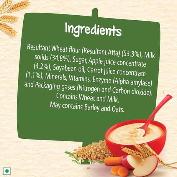 Nestle Cerelac Baby Cereal With Milk Wheat Apple Carrot Stage 1 From 6 To 24 Months Box Of 300Gm