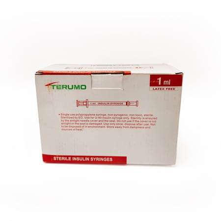 Terumo Insulin Syringe 1ml U-40 31g 6mm |Latex Free Plunger Retention Technology | Pack Of 10