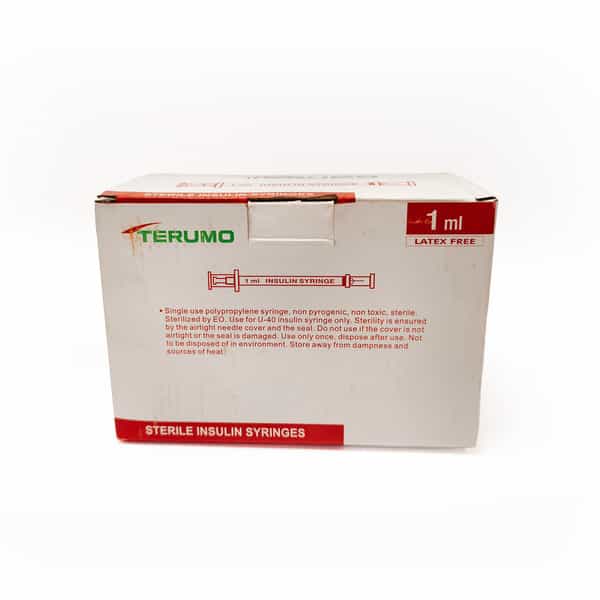 Terumo Insulin Syringe 1Ml U-40 31G 6Mm |Latex Free Plunger Retention Technology | Pack Of 10