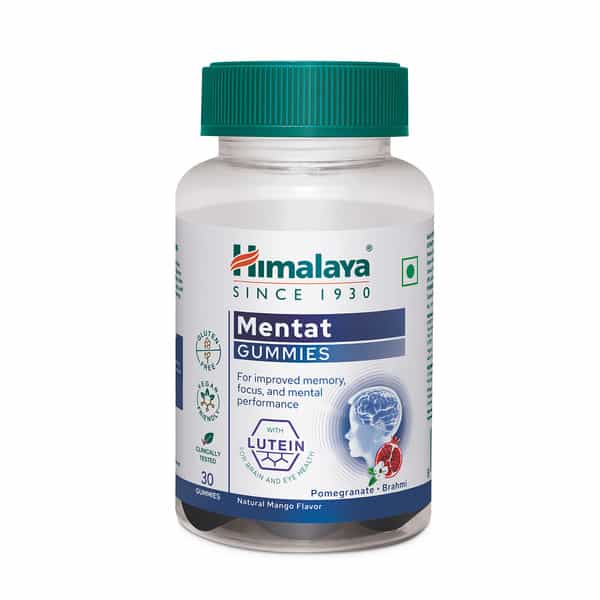 Himalaya Mentat Mango Flavour (Pomegranate & Brahmi) Bottle Of 30 Gummies