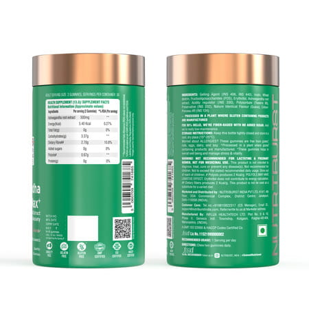 Nutriburst Ashwagandha Max Gummies For Managing Stress And Anxiety (120 Gummy)