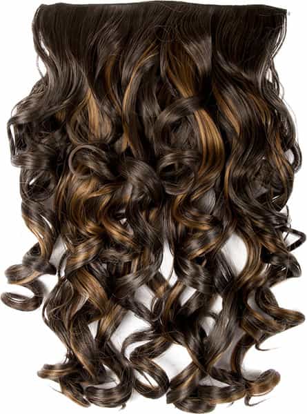 Streak Street Clip-In 18'' Step Curls Mix Brown Hair Extensions
