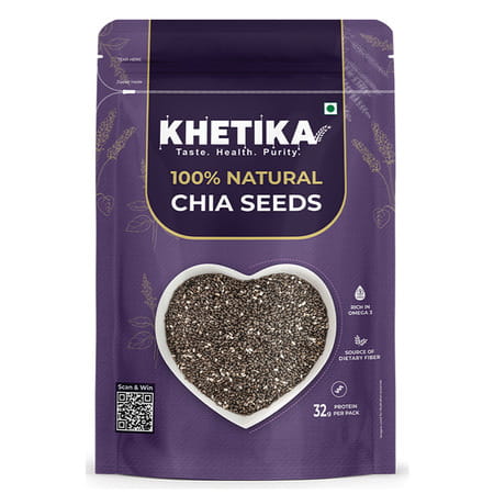 Khetika Premium Chia Seeds Pouch 500g