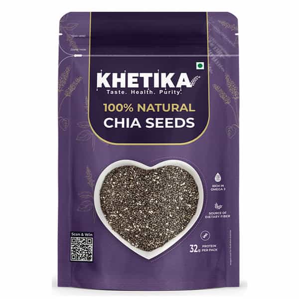 Khetika Premium Chia Seeds Pouch 500G