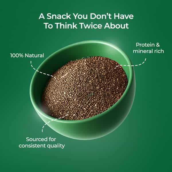 Khetika Premium Chia Seeds Pouch 500G