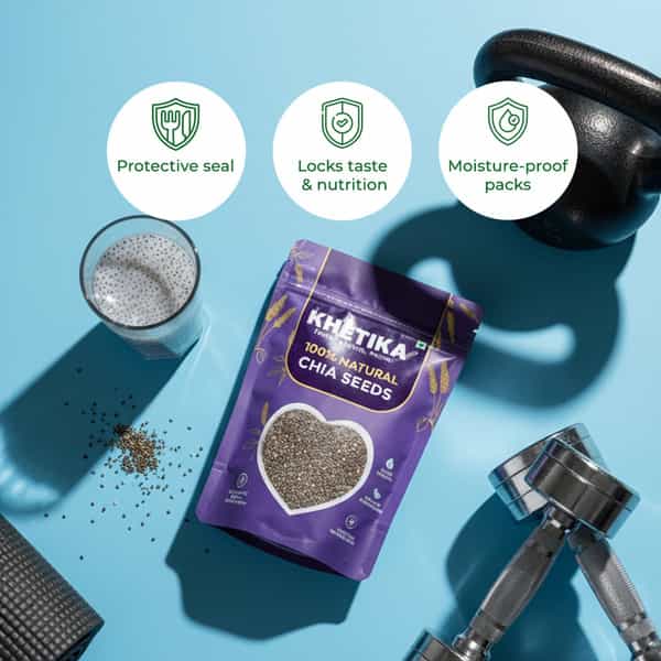 Khetika Premium Chia Seeds Pouch 500G